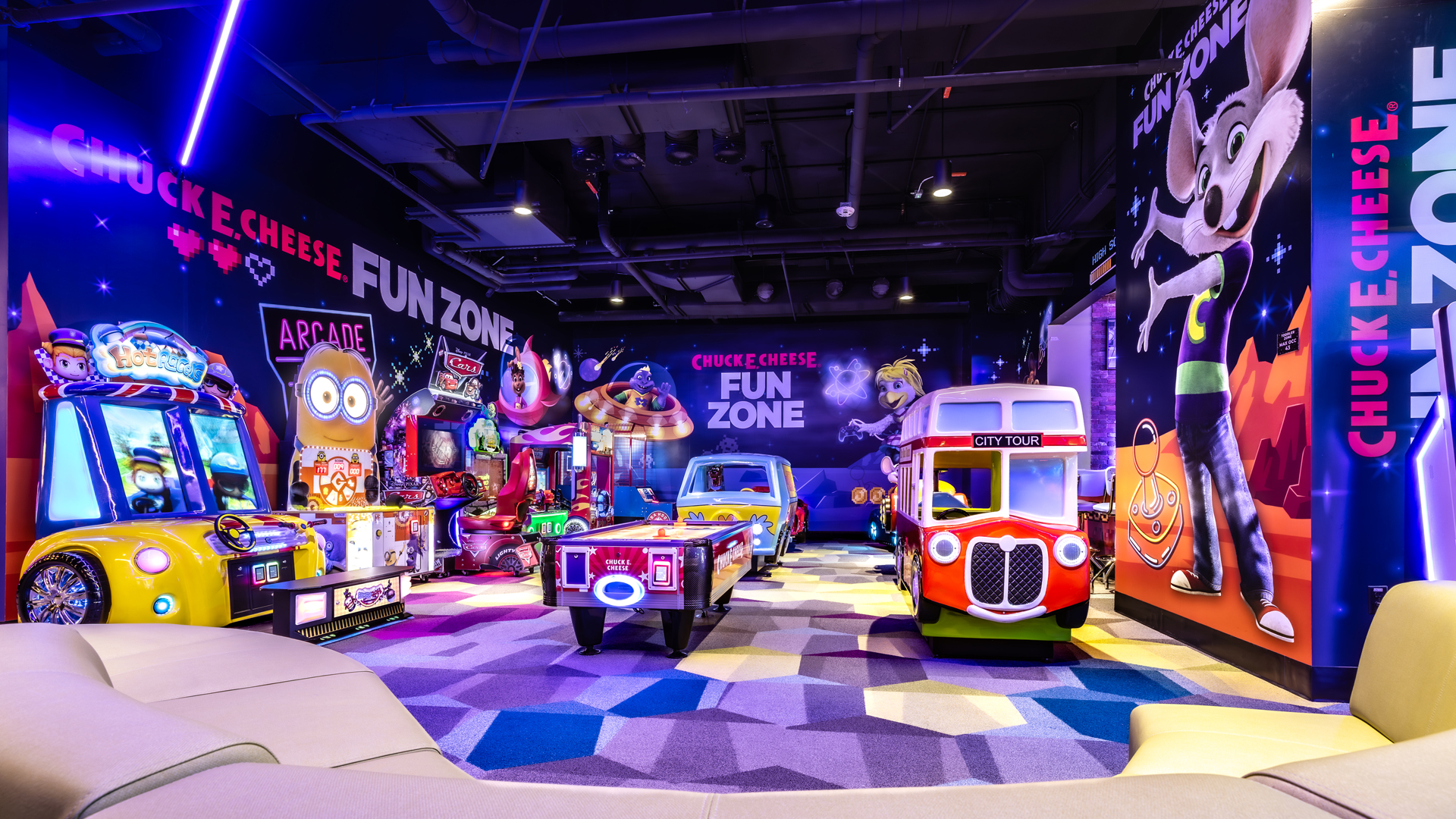 About Venue 55 Mystery Fun House Arcade Experience, powered by Chuck E. Cheese